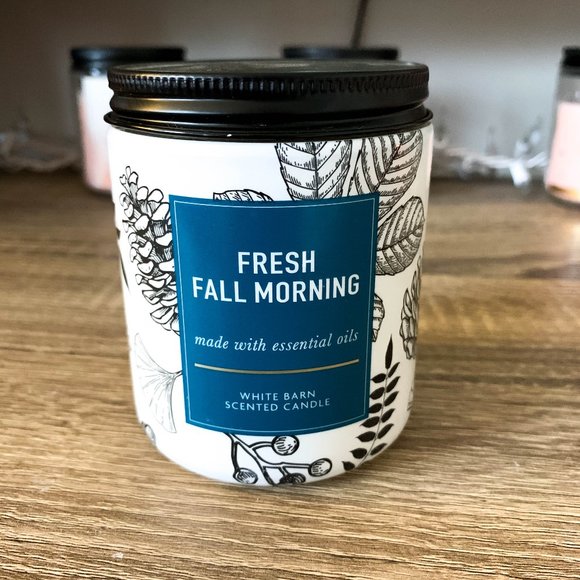 BBW Single Wick Candle Fresh Fall Morning 7 oz